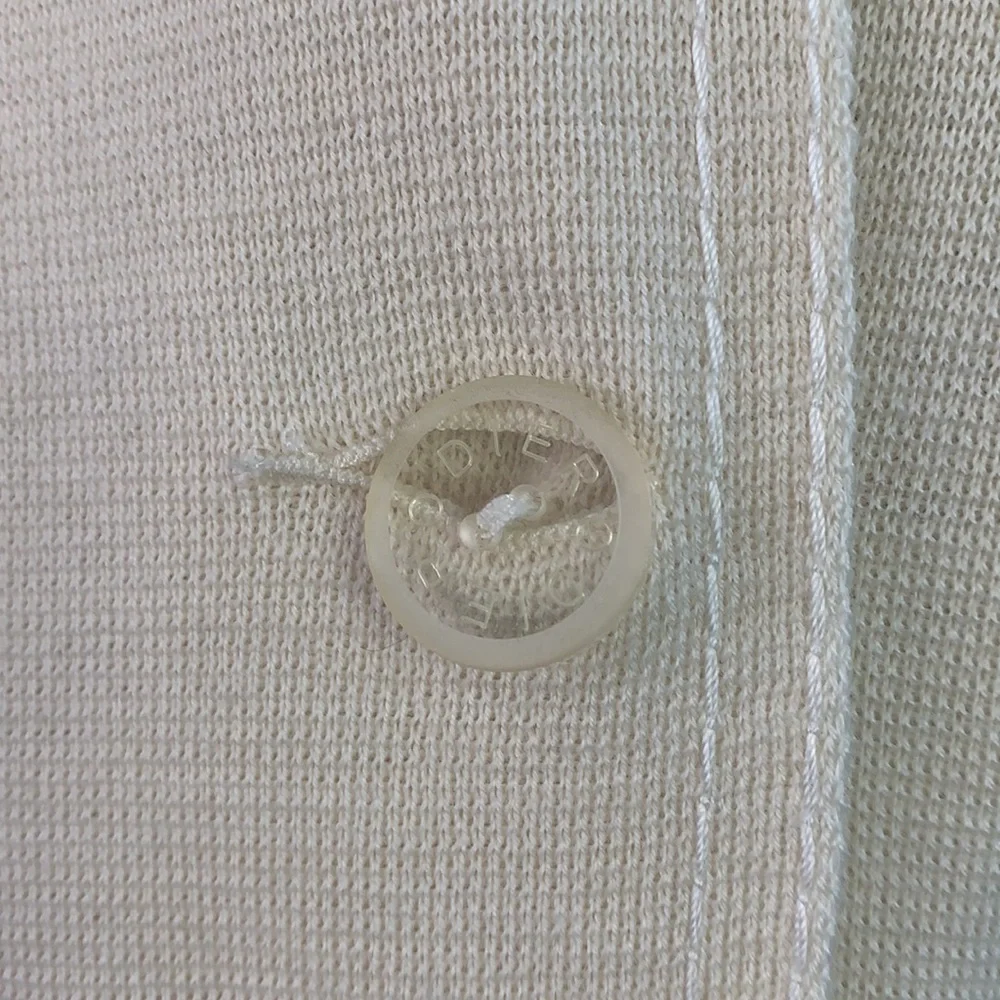 Rodier VTG cream knit long with belt jacket - Picture 3 of 11